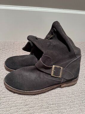 Joe Sanchez - Brown Suede Moto Buckle Boots - Size 38